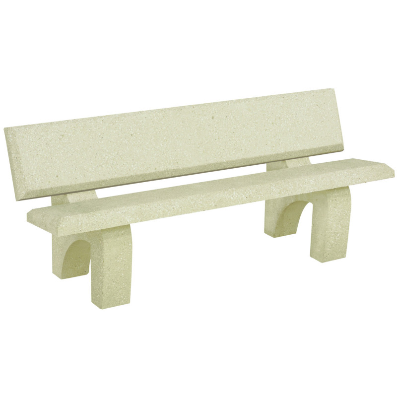 banc public béton Domino Discount